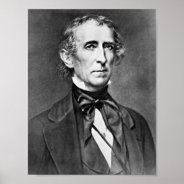 President John Tyler Portrait - Circa 1860 Poster (Front)