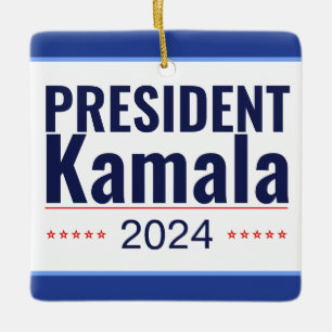 President Kamala 2024 Election Ceramic Ornament