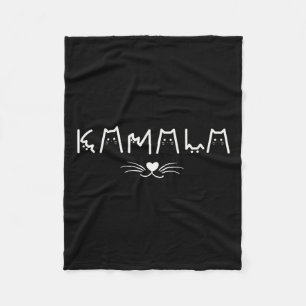 President Kamala 2024 Kamala Cat Letter Font Desig Fleece Blanket