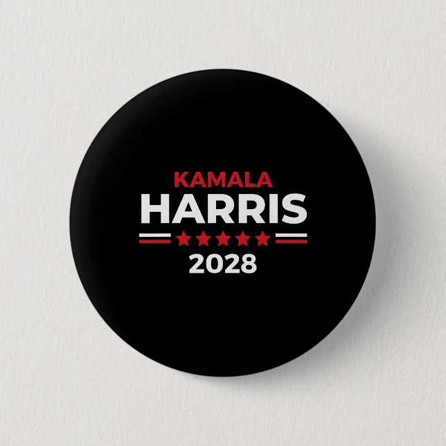 President Kamala Harris For President 2028  2 Inch Round Button (Front)
