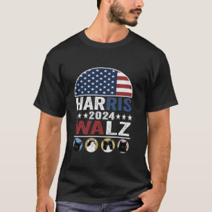 President Kamala Harris Funny Cat Ladies Haris Wal T-Shirt