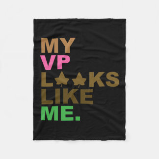 President Kamala Harris My Vp Looks Like Me Melani Fleece Blanket