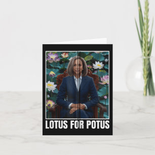 President Kamala Harris Portrait Lotus For Potus Z Card