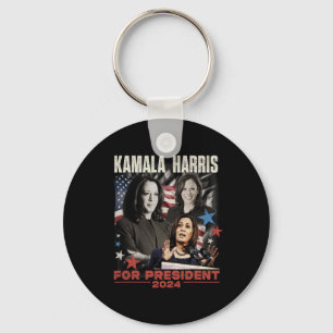 President Kamala Harris We're Not Going Back 2024 Keychain
