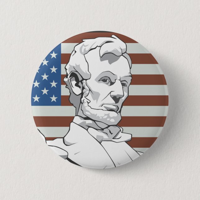 President Lincoln 2 Inch Round Button (Front)