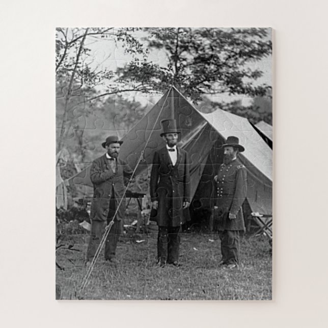 President Lincoln at Antietam Maryland Civil War Jigsaw Puzzle (Vertical)