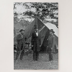 President Lincoln at Antietam Maryland Civil War Jigsaw Puzzle