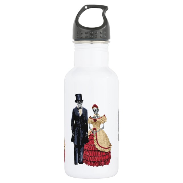 President Lincoln Skeleton, Halloween Skeleton 532 Ml Water Bottle (Front)