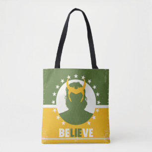President Loki "Believe" Poster Tote Bag