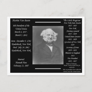 President Martin Van Buren Postcard