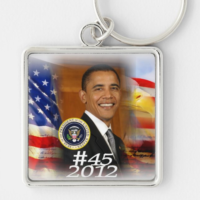 President Obama 2012 Campaign Launch Keychain (Front)