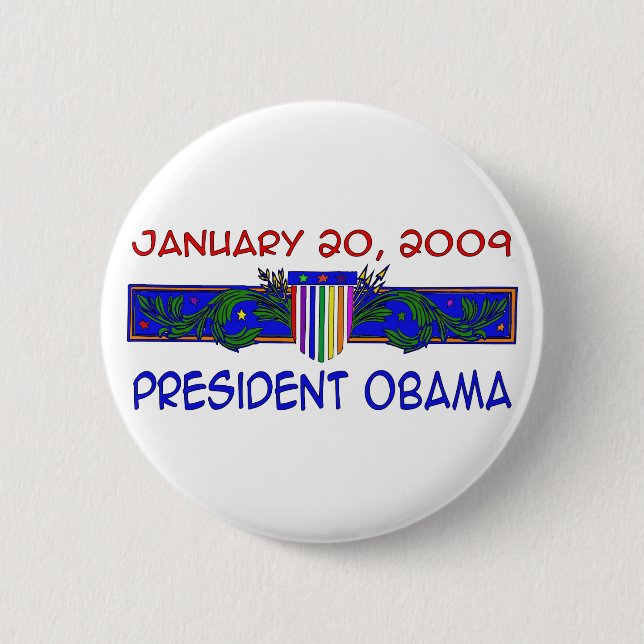 President Obama 2 Inch Round Button (Front)