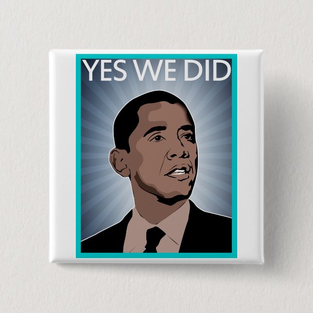 President Obama 2 Inch Square Button (Front)