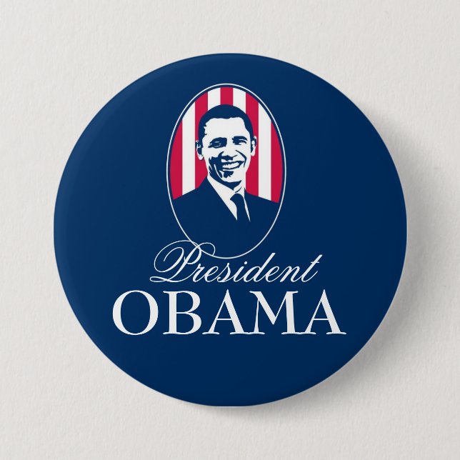 President Obama 3 Inch Round Button (Front)