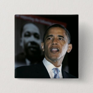 President Obama and Dr. King "What A Dream" 2 Inch Square Button