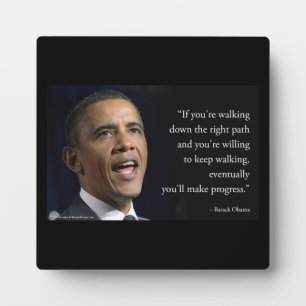 President Obama And "Make Progress" Quote Plaque