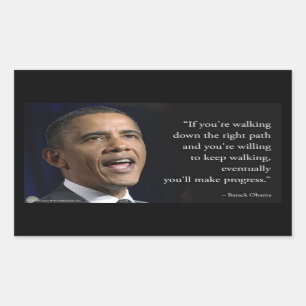 President Obama And "Make Progress" Quote Sticker