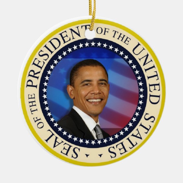 President Obama Ceramic Ornament (Front)