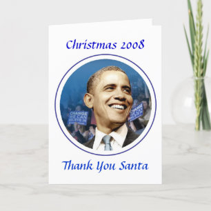 President Obama Commemorative Christmas 2008 Holiday Card