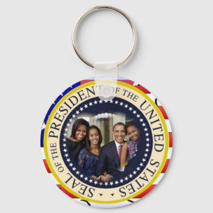 President Obama First Family Keepsake Keychain