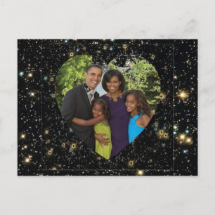 President Obama First Family Photo Postcard