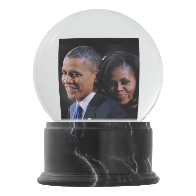 President Obama & First Lady Michelle Snow Globe (Front)