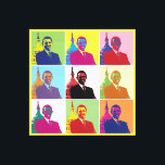 President Obama Funky Modern Pop Art  Canvas Print<br><div class="desc">Pop Art version of Obama's first term presidential portrait (2009). In a February 2009 poll conducted in Western Europe and the U.S. by Harris Interactive for France 24 and the International Herald Tribune,  Obama was rated as the most respected world leader,  as well as the most powerful.</div>