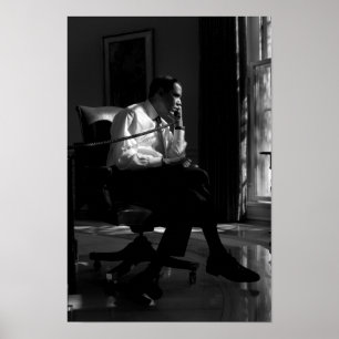 President Obama In Oval Office - 2009 Poster
