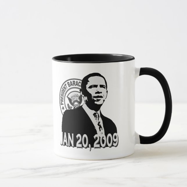 President Obama Inauguration BW Mug (Right)