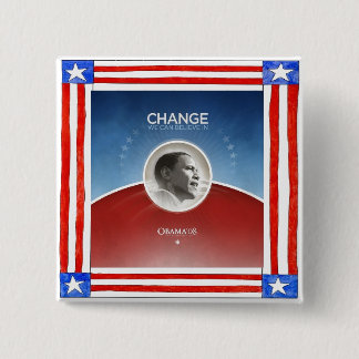 PRESIDENT OBAMA Inauguration Commemorative 2 Inch Square Button