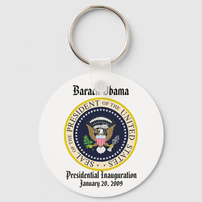 PRESIDENT OBAMA Inauguration Commemorative Keychain (Front)