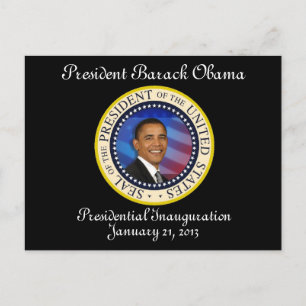 PRESIDENT OBAMA Inauguration Commemorative Postcard