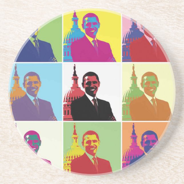 President Obama Pop Art Coaster (Front)