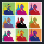 President Obama Pop Art Retro Politician Poster<br><div class="desc">Pop Art version of Obama's first term presidential portrait (2009). In a February 2009 poll conducted in Western Europe and the U.S. by Harris Interactive for France 24 and the International Herald Tribune,  Obama was rated as the most respected world leader,  as well as the most powerful.</div>