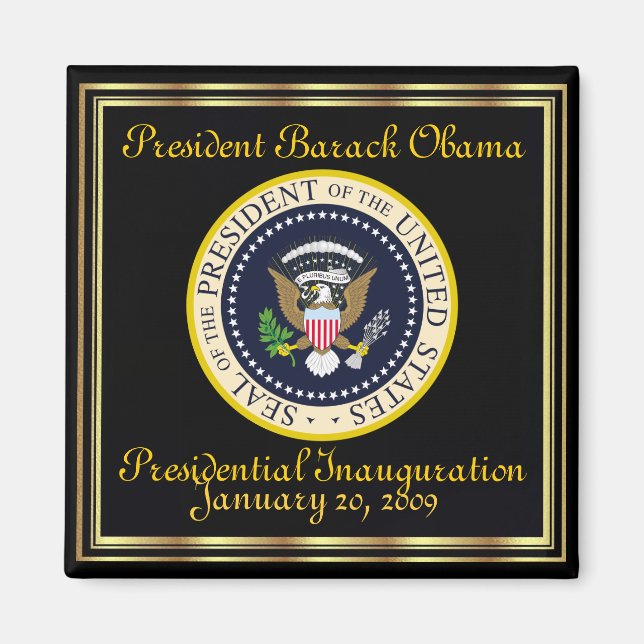 President Obama Presidential Inauguration Magnet (Front)