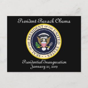 President Obama Presidential Inauguration Postcard