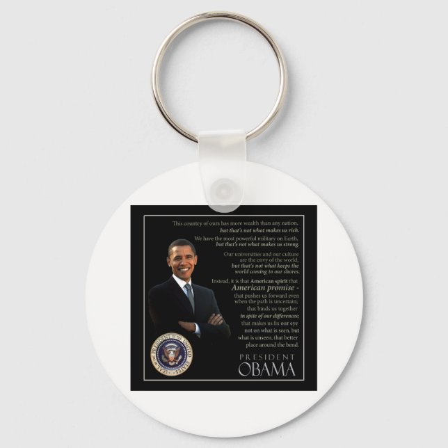 President Obama Quote Keychain (Front)