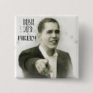President Obama Vintage Button2 2 Inch Square Button