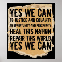 PRESIDENT OBAMA-YES WE CAN POSTER