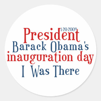 President Obamas inauguration Classic Round Sticker