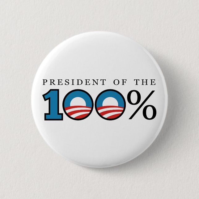 President of the 100 Percent 2 Inch Round Button (Front)