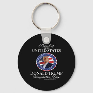 President Of Usa Donald Trump 2025 Inauguration Da Keychain