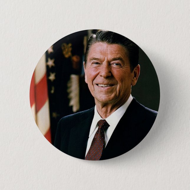 President Reagan 2 Inch Round Button (Front)