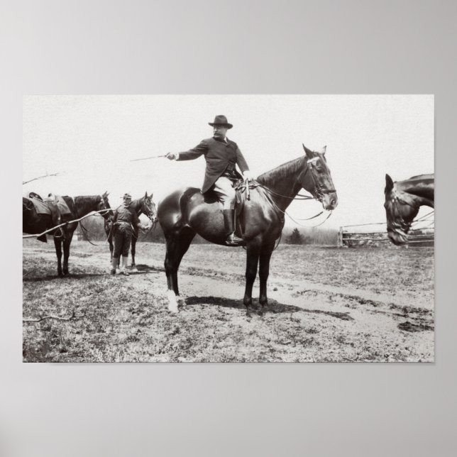 President Roosevelt Horseback Riding - 1907 Poster (Front)