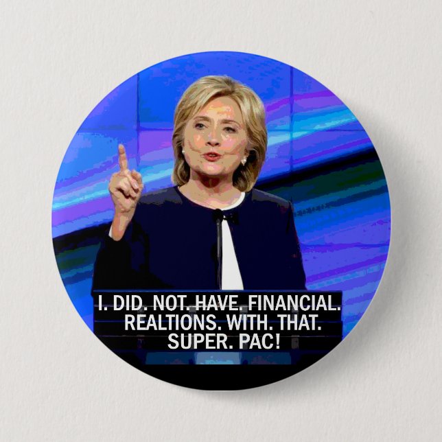 President Super-Pac 3 Inch Round Button (Front)