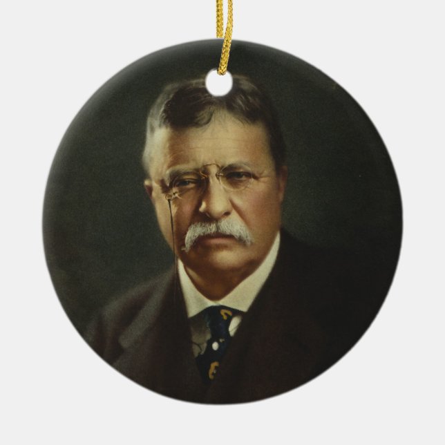 President Theodore Roosevelt by Forbes Lithography Ceramic Ornament (Front)