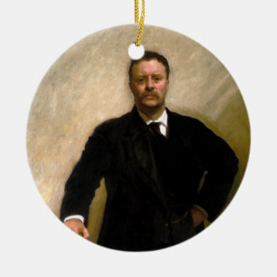President Theodore Roosevelt John Singer Sargent Ceramic Ornament