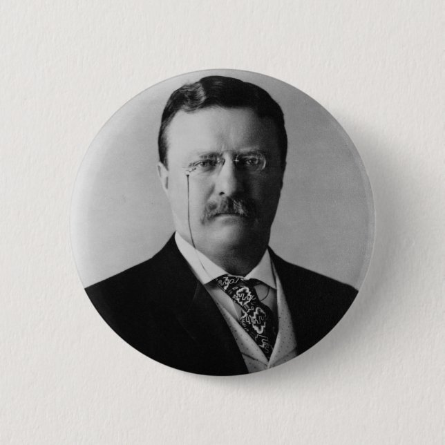 President Theodore Roosevelt Portrait 2 Inch Round Button (Front)