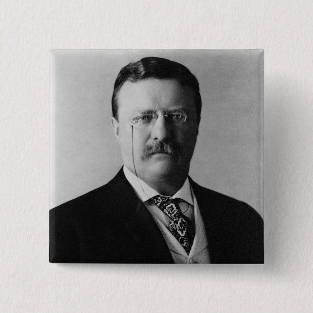 President Theodore Roosevelt Portrait Button (Front)