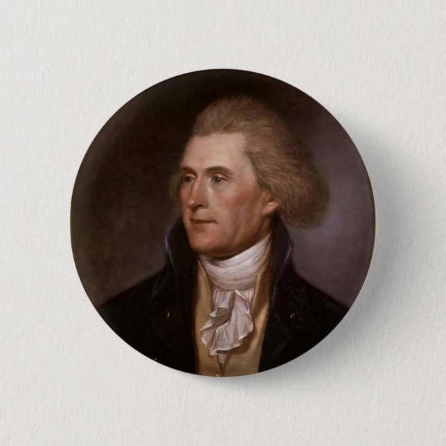 President Thomas Jefferson 2 Inch Round Button (Front)